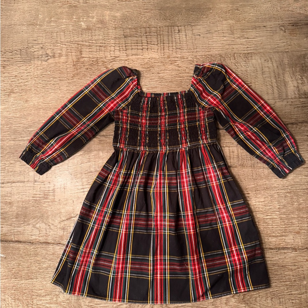 Crewcuts Black and Red Plaid Kids Dress - Holiday
